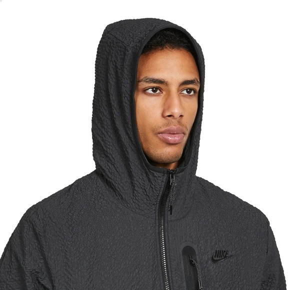 Nike Tech Essentials Lined Woven Full-Zip Hooded Jacket DQ4322-070 (Black) - Picture 6 of 8